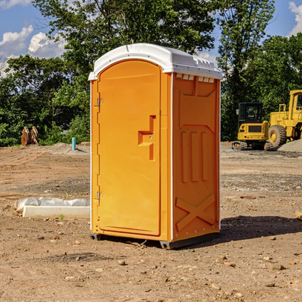 how often are the porta potties cleaned and serviced during a rental period in Hanna OK